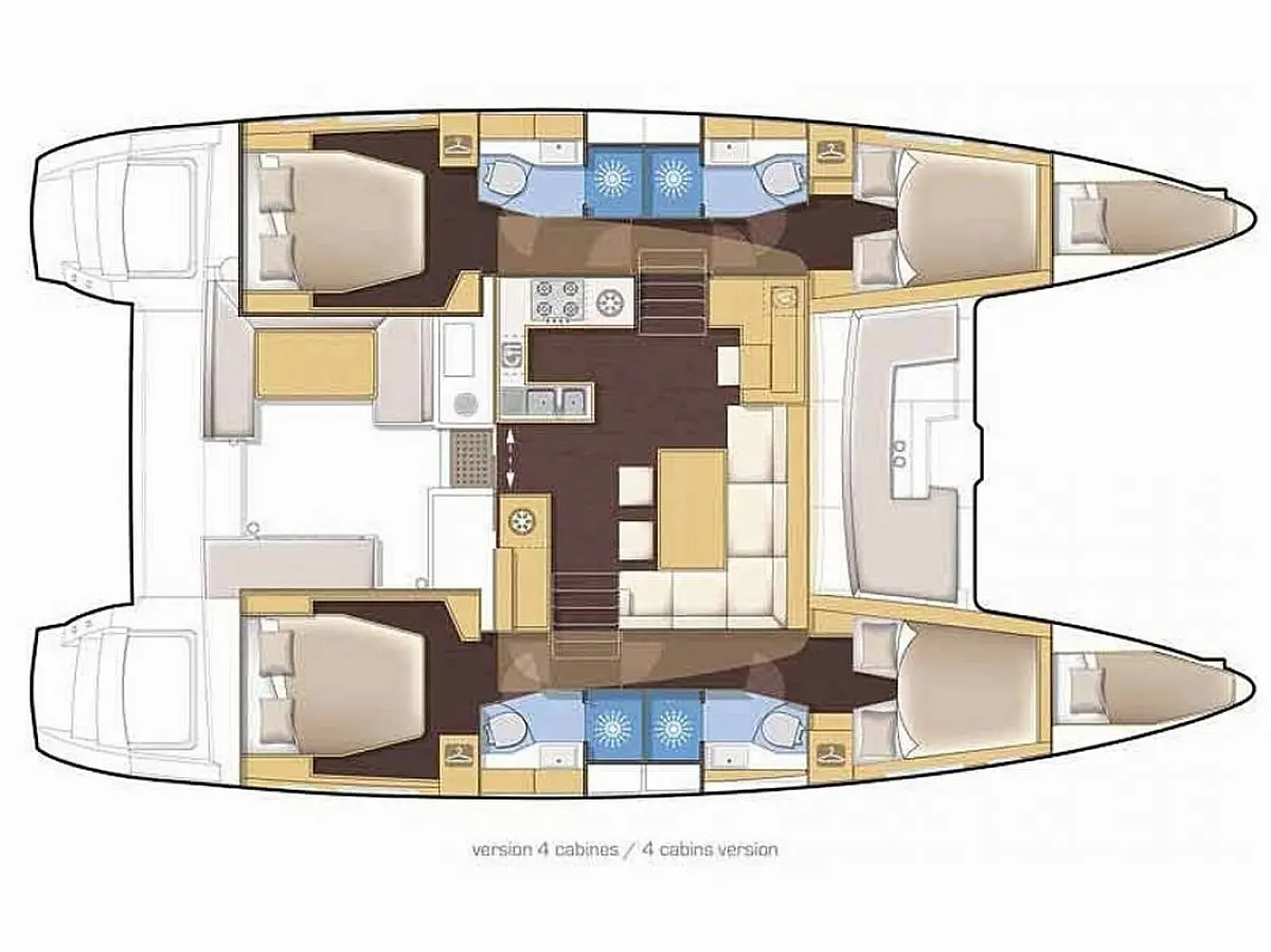 Lagoon 46/12  - CELENA I  - Layout image
